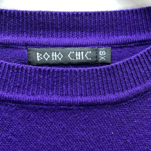 Boho Chic Purple Boxy Sweater in Size XS Fits Like XL. - Picture 2 of 7